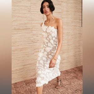 Brand new Ulla Johnson Sydel one shoulder floral crochet knit dress size P/S